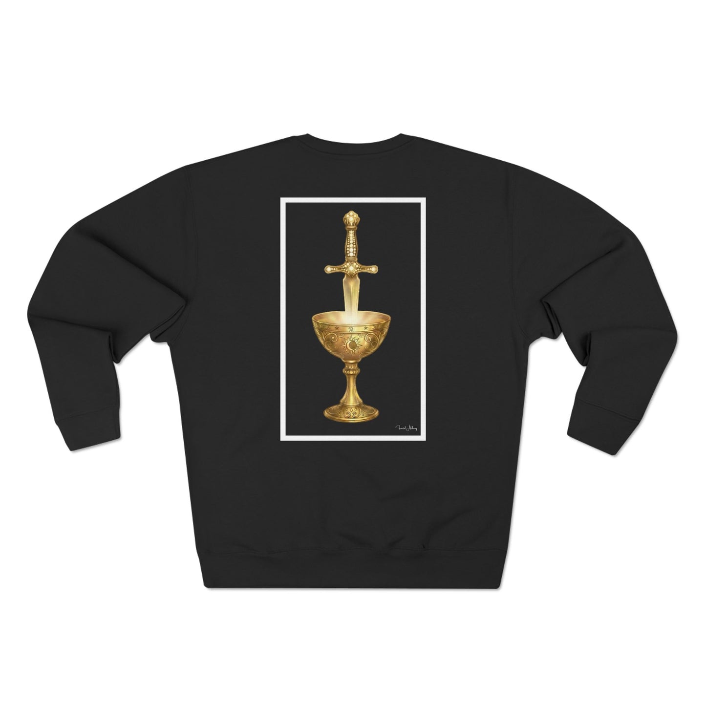Golden Chalice Crewneck Sweatshirt — Sword & Chalice Graphic