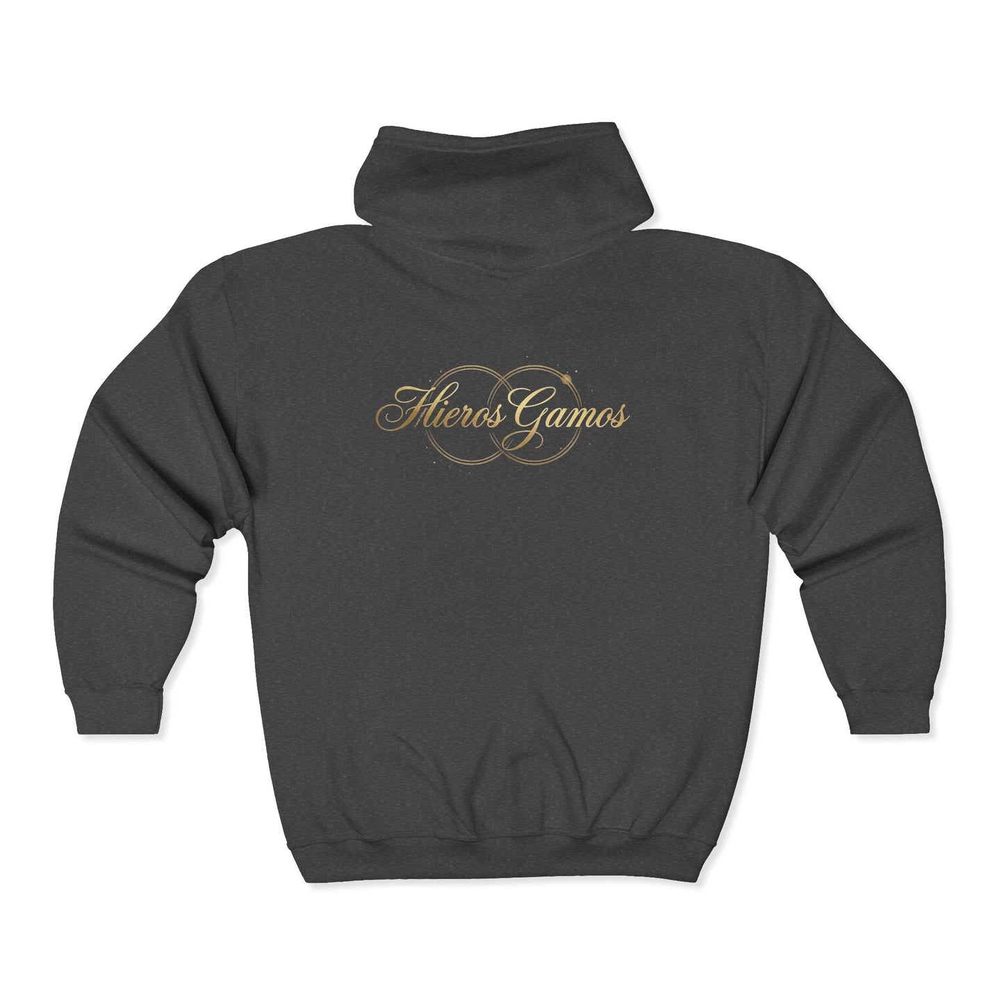 Copy of Copy of Gold Chalice Cross Zip Hoodie — Small Chest Emblem Religious Symbol Full-Zip Hoodie