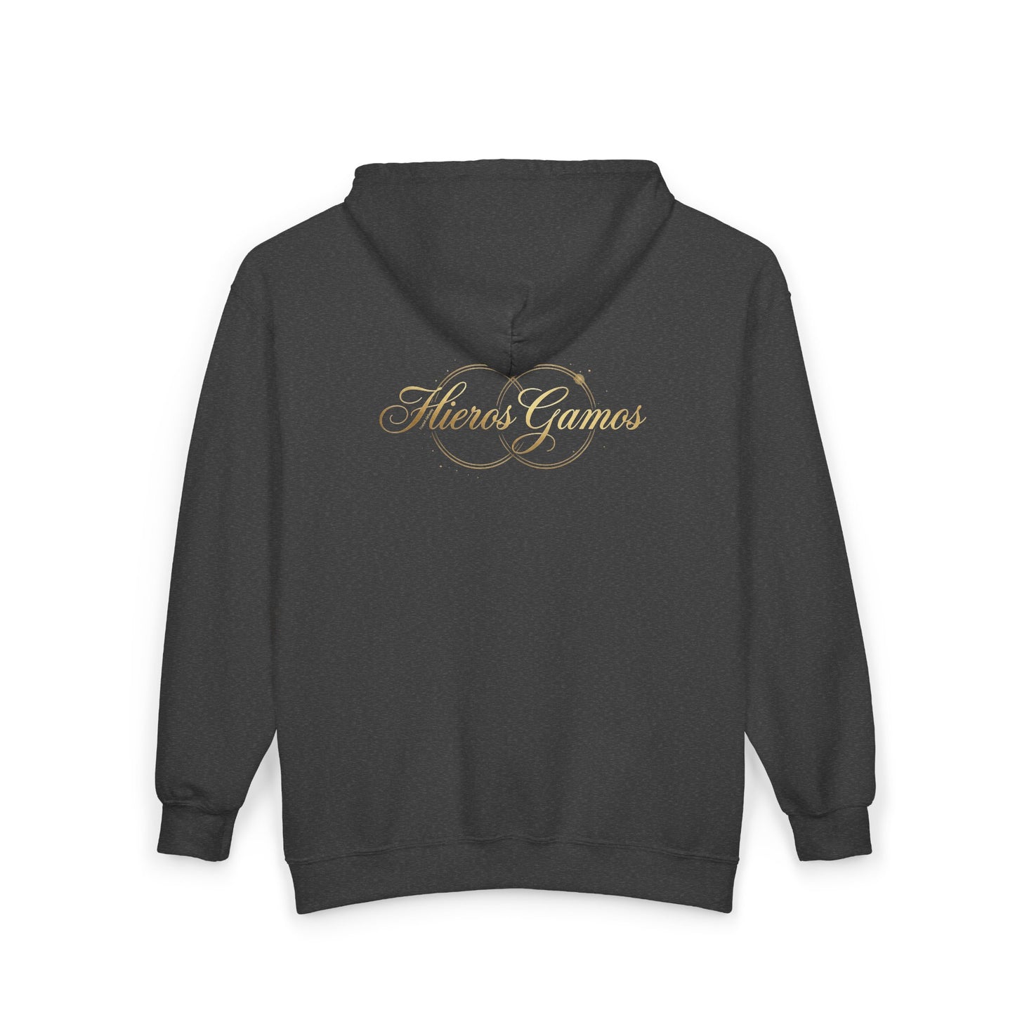 Copy of Copy of Gold Chalice Cross Zip Hoodie — Small Chest Emblem Religious Symbol Full-Zip Hoodie