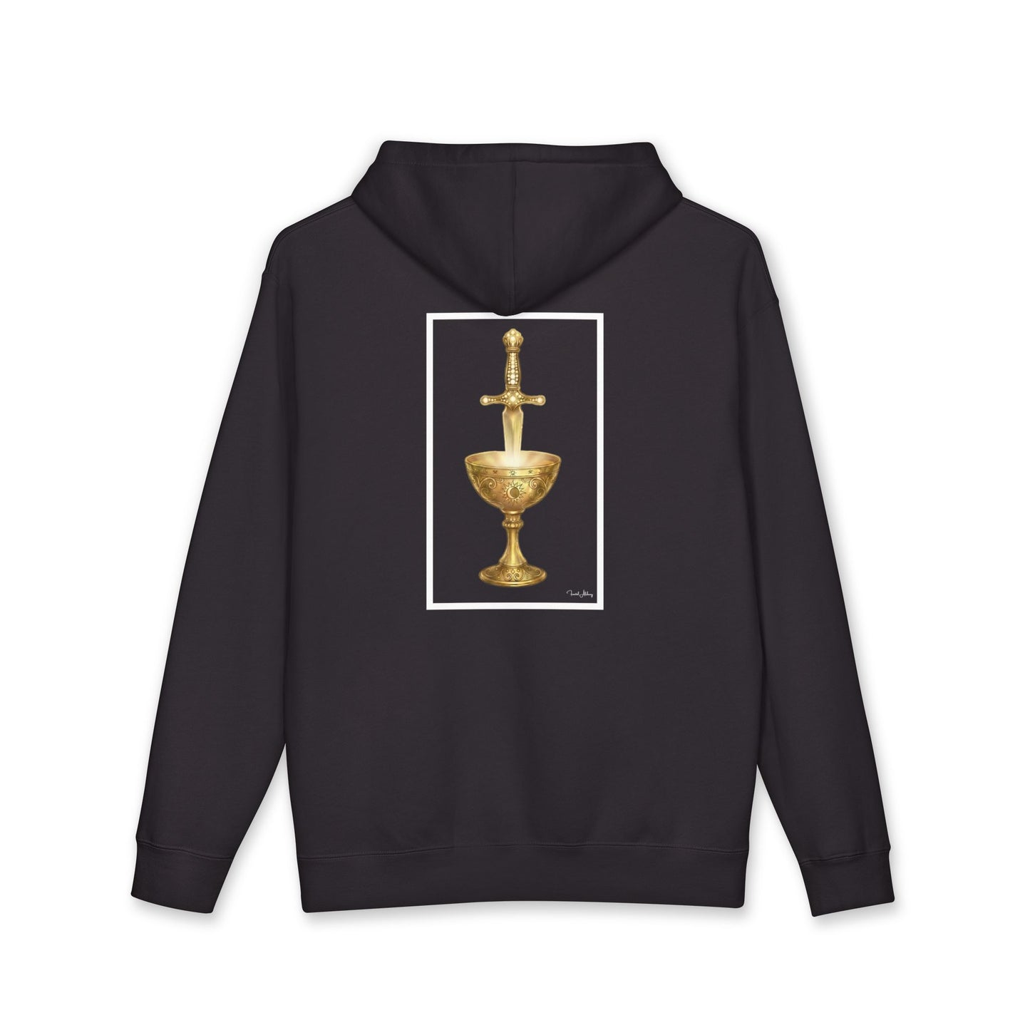Alchemical Chalice Hoodie — Fractal Alchemy Gold Logo Hooded Sweatshirt