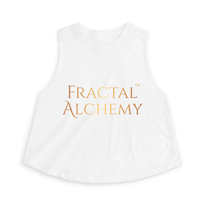 Fractal Alchemy Crop Top — Minimal Goddess Graphic Tank