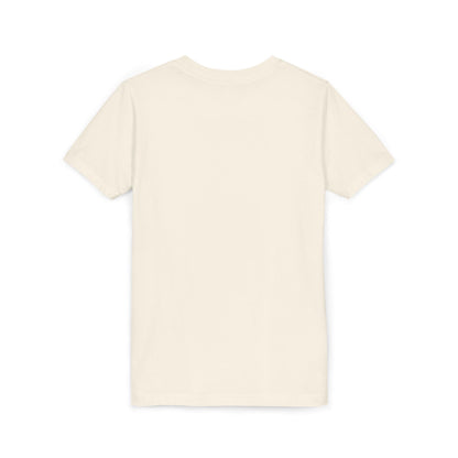 Youth Tee — Gold Angel Wings & Halo Graphic