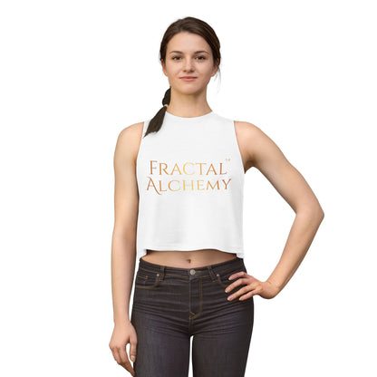Fractal Alchemy Crop Top — Minimal Goddess Graphic Tank
