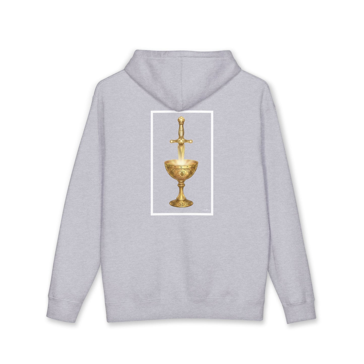 Alchemical Chalice Hoodie — Fractal Alchemy Gold Logo Hooded Sweatshirt